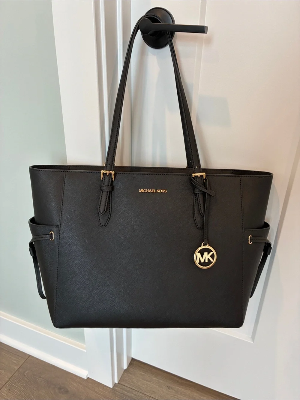 Michael Kors Black Tote with Gold Hardware
